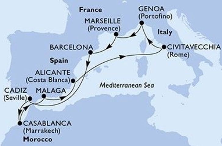 Impression zu MSC Topseller - MSC Magnifica - Mediterrane Mosaikreise