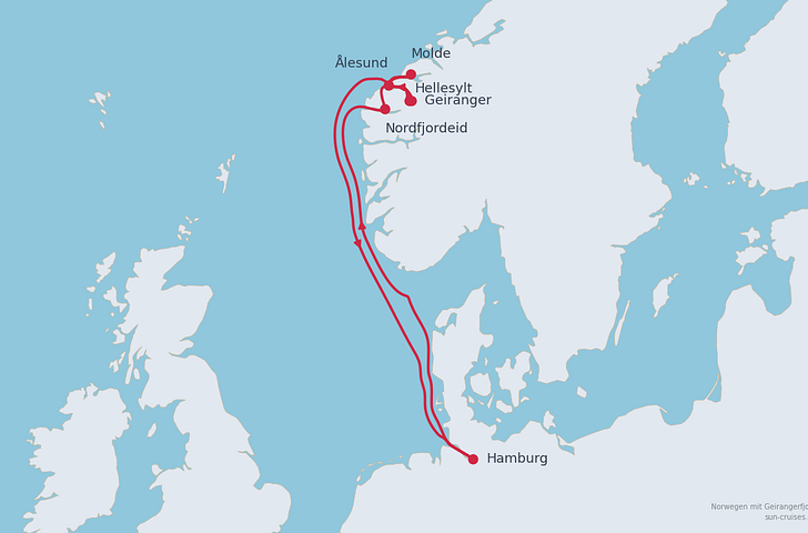 Impression zu Mein Schiff InTUItion Suiten- Mein Schiff Relax - Norwegen mit Geirangerfjord