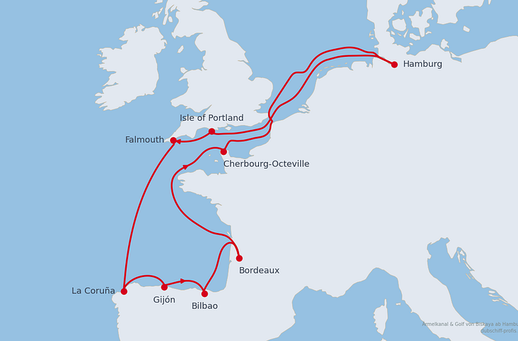Impression zu AIDA ALL IN Sommer 2027 - AIDAsol - Ärmelkanal & Golf von Biskaya