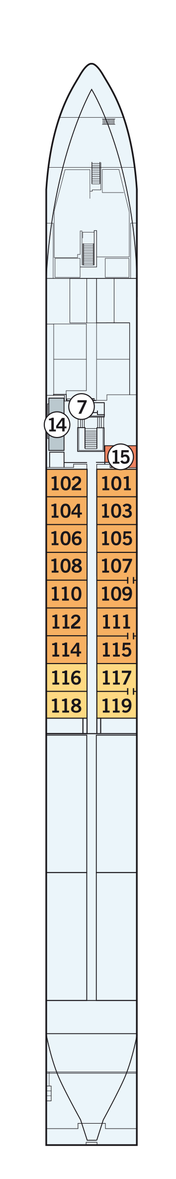 MS Amadeus Queen - Amadeus Flusskreuzfahrten - Deck 1 (Haydn-Deck)