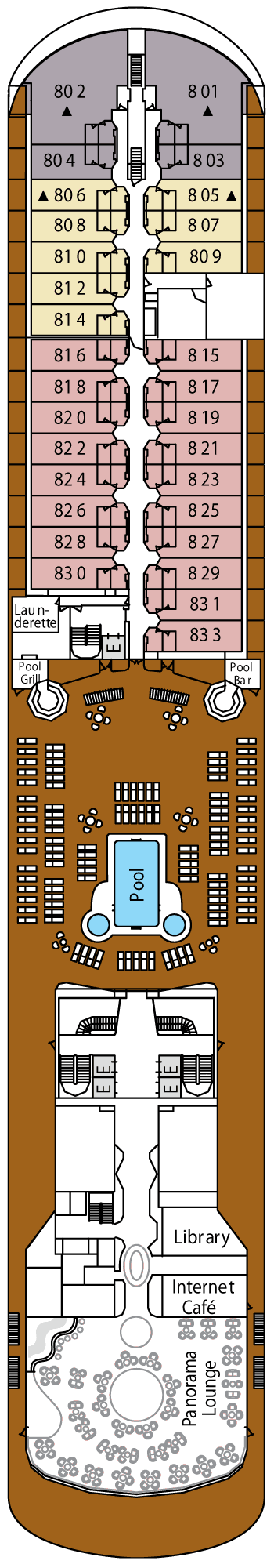 Silver Shadow - Silversea - Deck 8 (Deck 8)