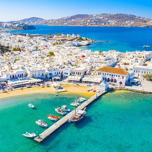 Blick auf Mykonos