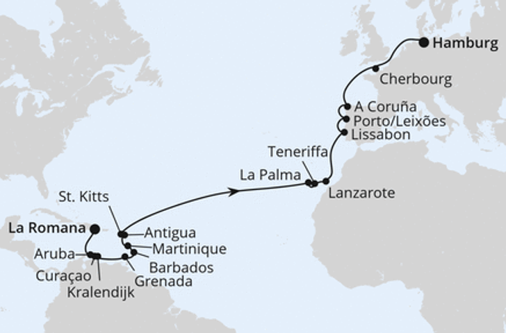 Impression zu AIDA Angebot der Woche - AIDAsol oder AIDAperla - Von der Karibik nach Hamburg