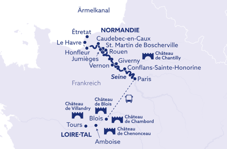 Impression zu Sommer 2026 - MS Seine Comtesse - Zauber der Seine und Schlösser der Loire