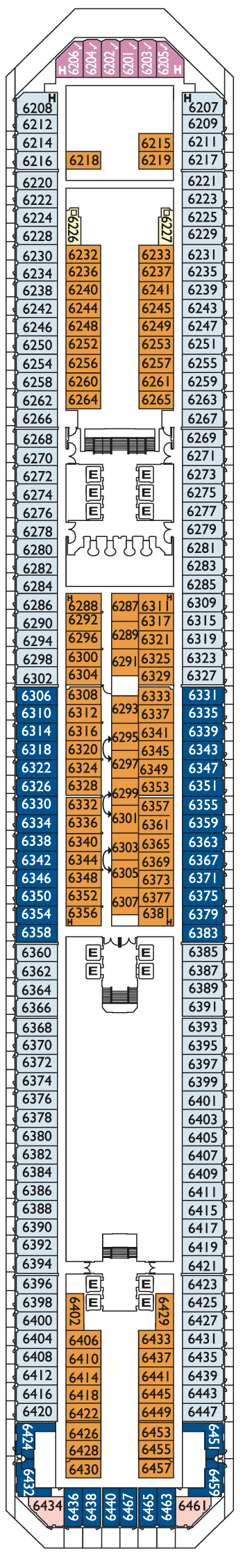 Costa Fortuna - Costa Kreuzfahrten - Deck 6 (Lisbona)