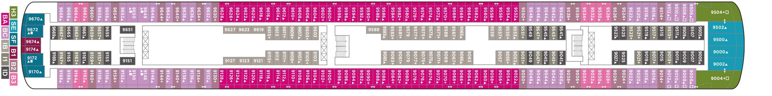 Norwegian Gem - Norwegian Cruise Line - DECK 9