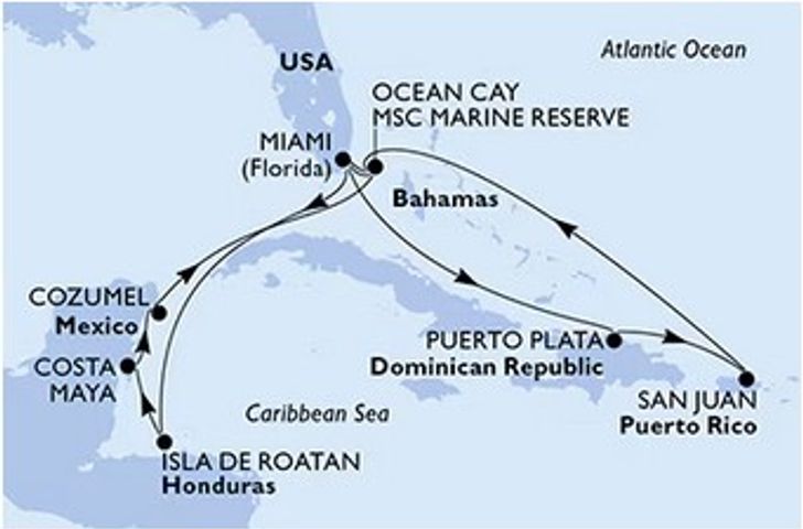 Impressionn zu MSC Yacht Club Sommer 2026 - MSC World America - Karibische Traumroute ab Miami