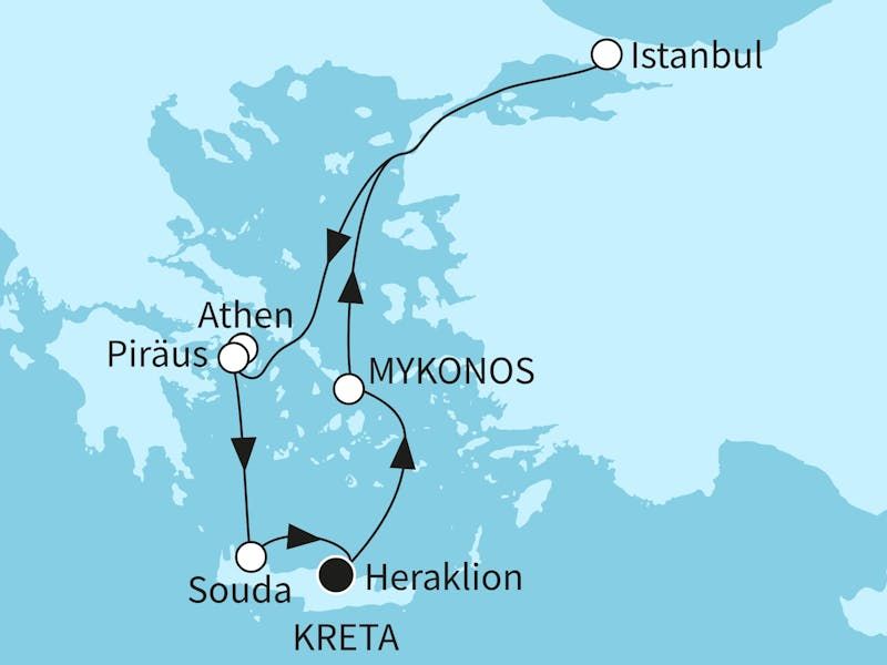  Östliches Mittelmeer mit Istanbul