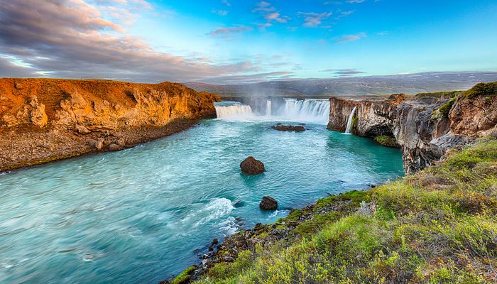 Godafoss Wasserfall Island 
