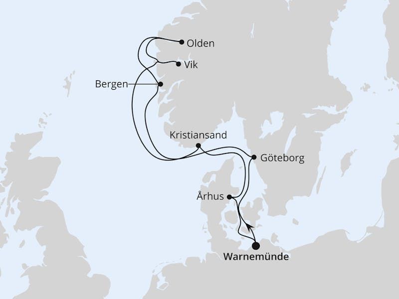 Norwegens Fjorde ab Warnemünde 1