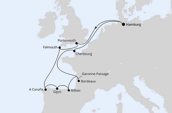 Impression zu AIDA Last Minute - AIDAluna - Ärmelkanal & Golf von Biskaya