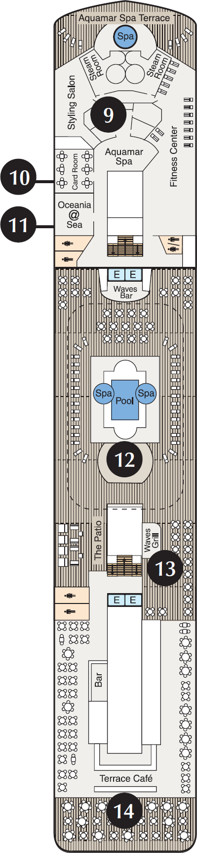 MS Sirena - Oceania Cruises - Deck 9 (Deck 9)