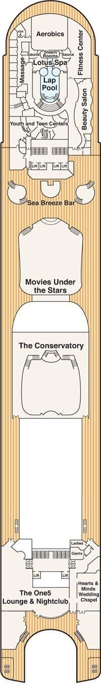 Grand Princess - Princess Cruises - Deck 15 (Sun)