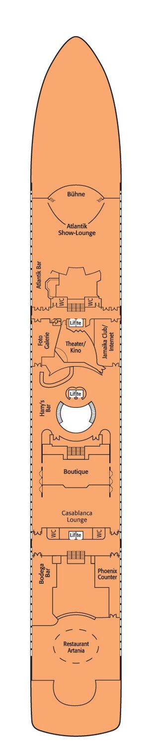 MS Artania - Phoenix Seereisen - Deck 3 (Salon-Deck)