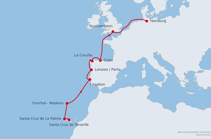 Impression zu AIDA ALL IN Winter 2026/27 - AIDAprima - Westeuropa-Highlights