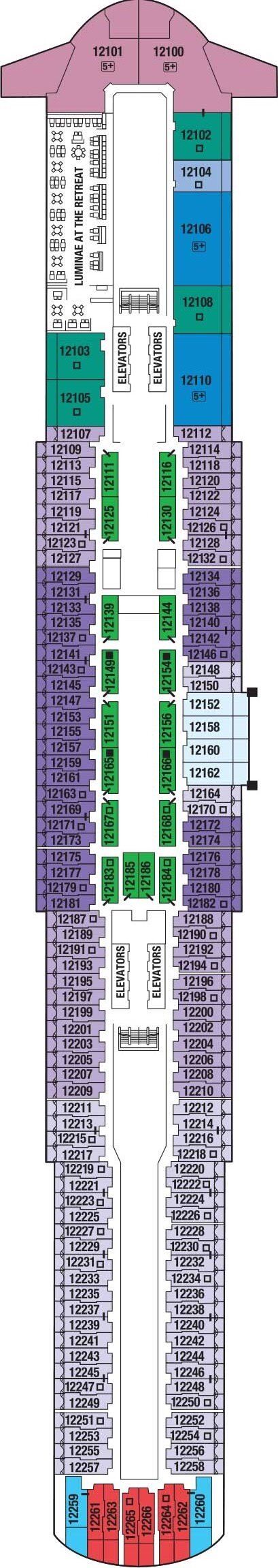 Celebrity Edge - Celebrity Cruises - Deck 12 (Deck 12)