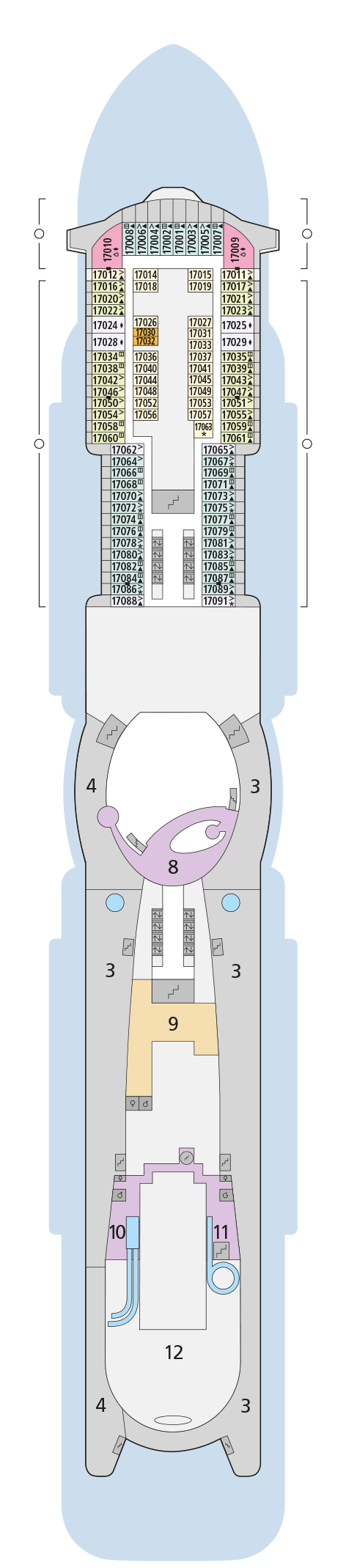 AIDAnova - AIDA Cruises - Deck 17 (Deck 17)