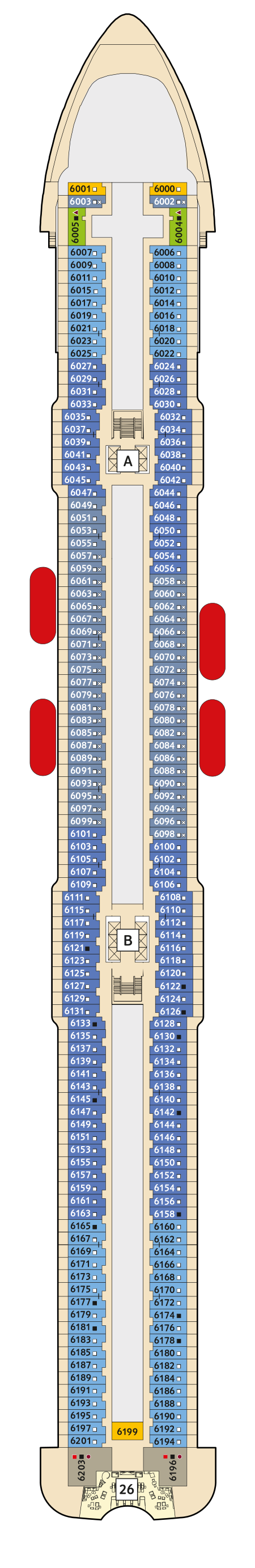 Mein Schiff 1 - TUI Cruises - Deck 6 (Boje)
