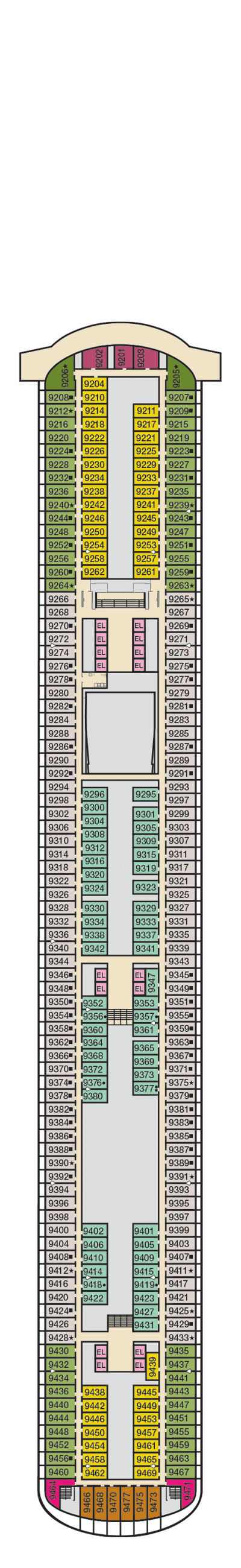 Carnival Horizon - Carnival Cruise Line - Deck 9 (Panorama)