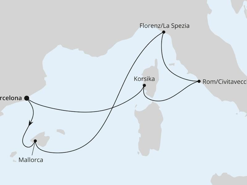 Mediterrane Schätze mit Korsika ab Barcelona