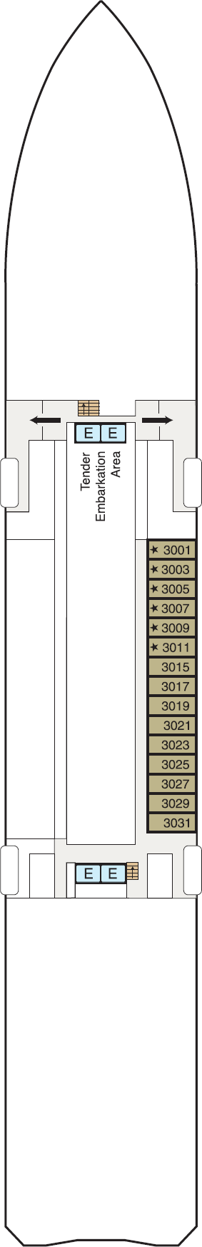 MS Nautica - Oceania Cruises - Deck 3 (Deck 3)