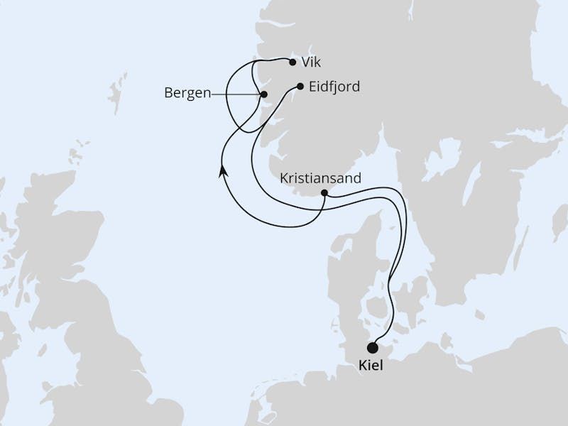 Norwegens Fjorde ab Kiel