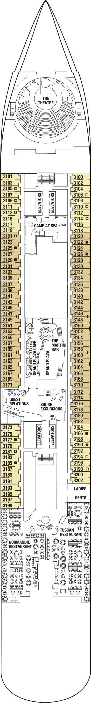 Celebrity Edge - Celebrity Cruises - Deck 3 (Deck 3)