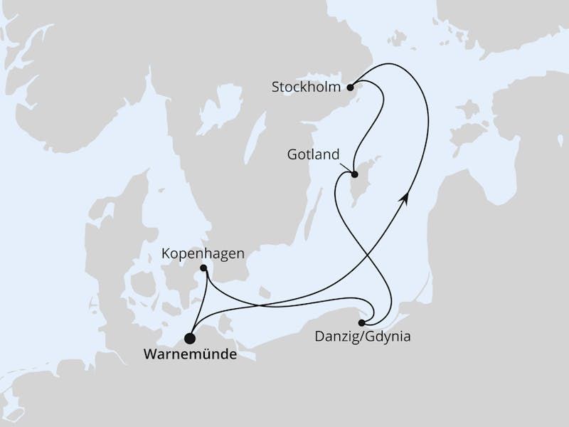  Schweden,  Polen & Dänemark ab Warnemünde