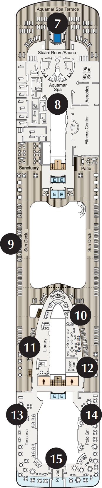 MS Riviera - Oceania Cruises - Deck 14 (Deck 14)