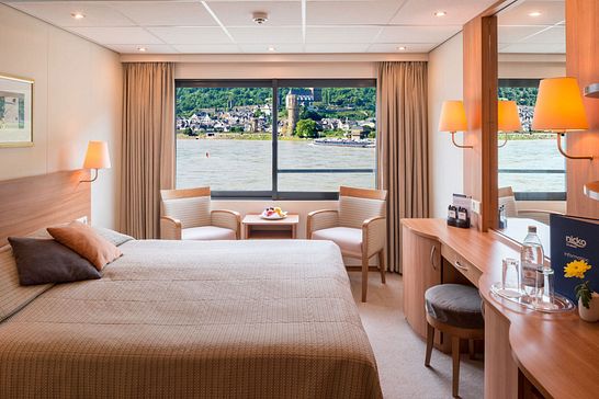 MS RHEIN SYMPHONIE - Nicko Cruises - 2-Bett-Kabine, Mitteldeck
