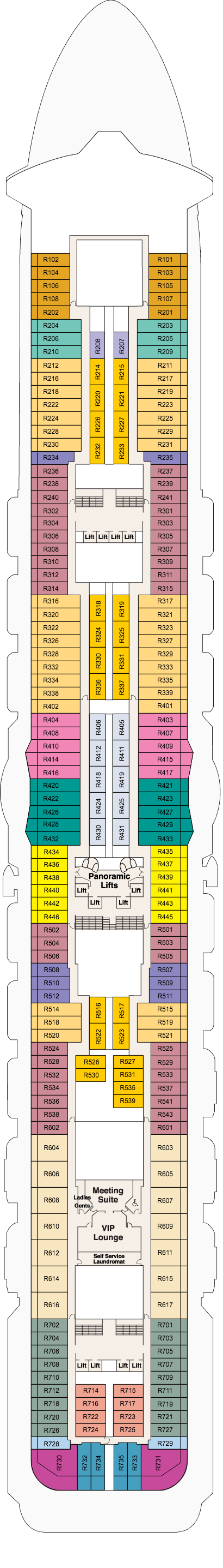 Majestic Princess - Princess Cruises - Deck 14 (Riviera)