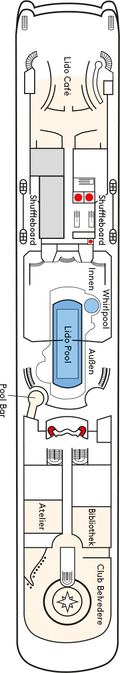 MS Europa - Hapag-Lloyd Cruises - Deck 8 (Lido Deck)