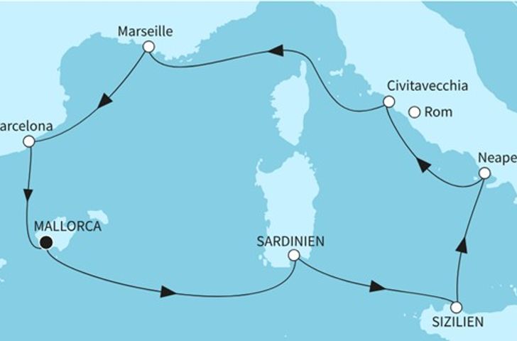 Impressionn zu Sommer 2026 - Mein Schiff Flow - Metropolen des westlichen Mittelmeers