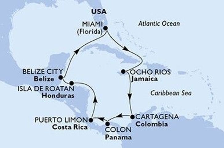 Impression zu Winter 2026/27 - MSC POESIA - Karibische Schätze und Regenwaldzauber