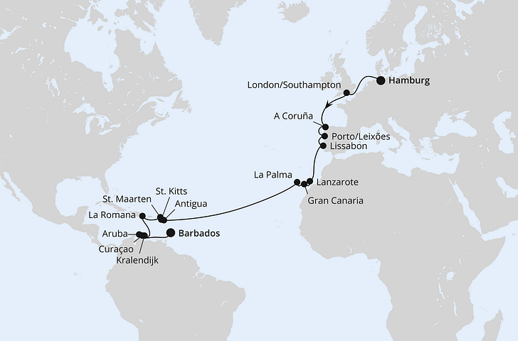 Impression zu AIDA Transreisen inkl. Bordguthaben - AIDAperla - Von Hamburg nach Barbados