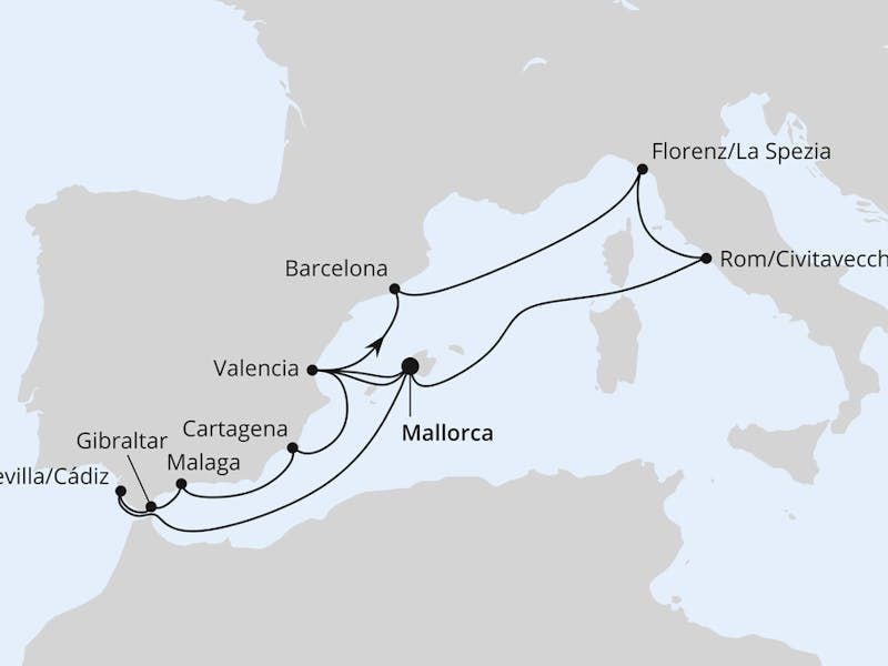 Feiertagsreise durchs Mittelmeer ab Mallorca