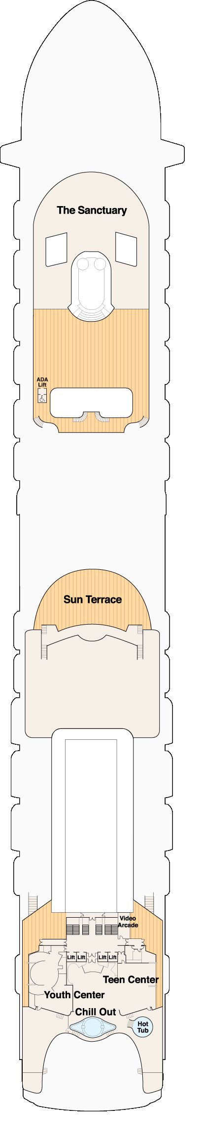 Ruby Princess - Princess Cruises - Deck 17 (Sports)