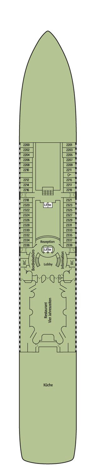 MS Artania - Phoenix Seereisen - Deck 2 (Neptun-Deck)