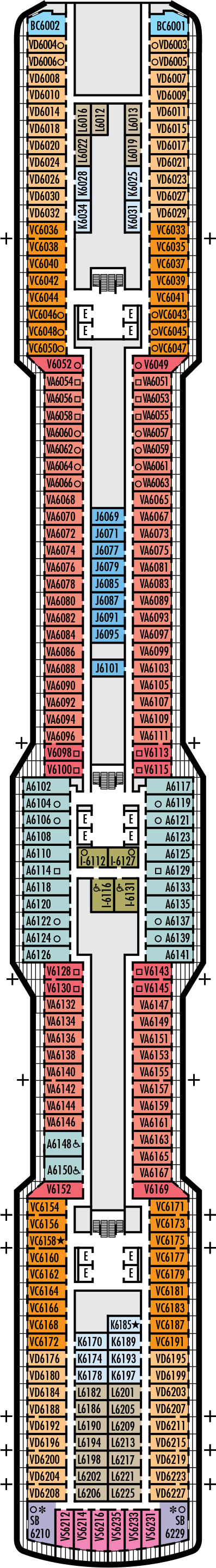MS Nieuw Statendam - Holland America Line - Deck 6 (Mozart)