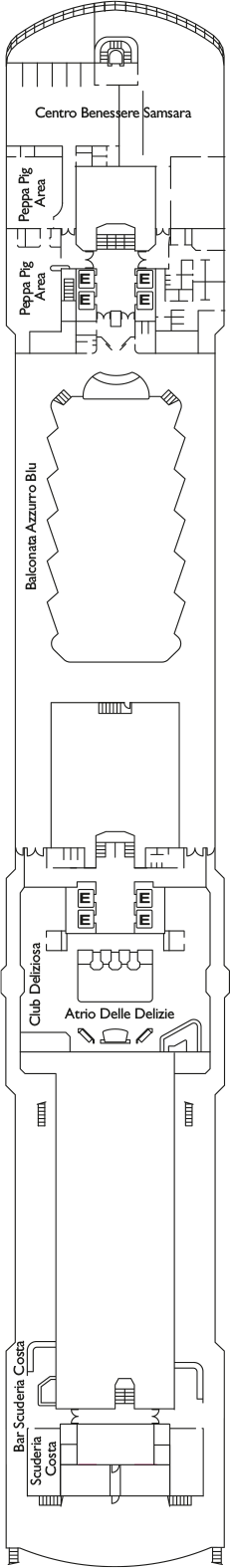 Costa Deliziosa - Costa Kreuzfahrten - Deck 10 (Magnolia)