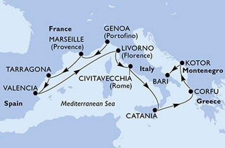 Impression zu Sommer 2026 - MSC Orchestra - Mediterrane Schätze und Küstenzauber