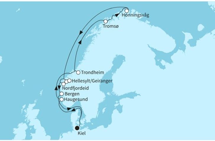 Impressionn zu Sommer 2026 - Mein Schiff Relax - Weiße Nächte in Norwegens Fjordwelten