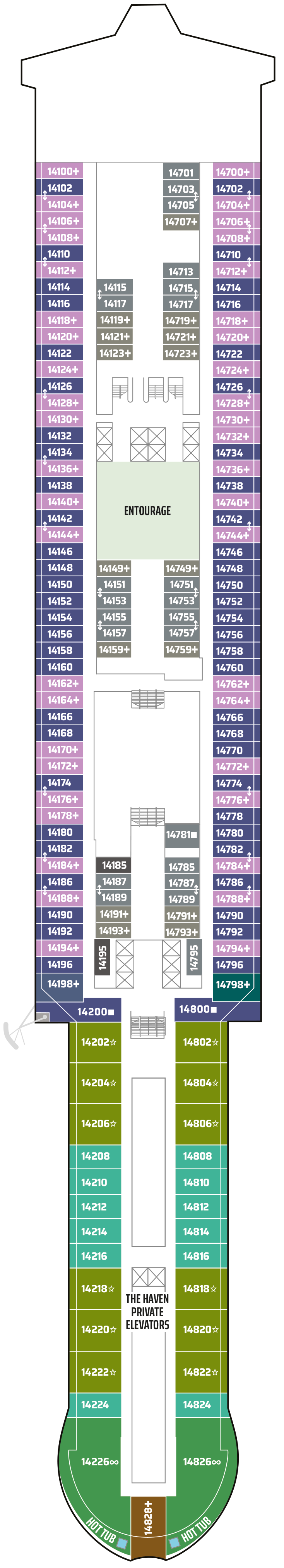 Norwegian Aqua - Norwegian Cruise Line - Deck 14 (Deck 14)