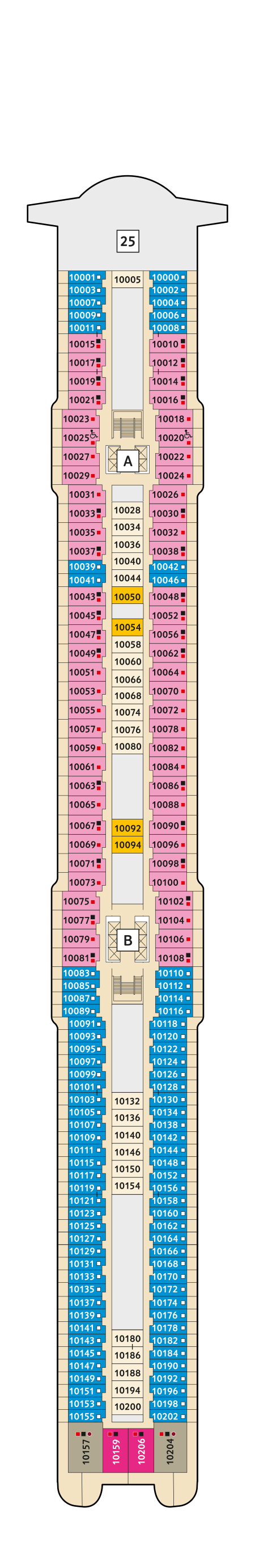 Mein Schiff 1 - TUI Cruises - Deck 10 (Perle)
