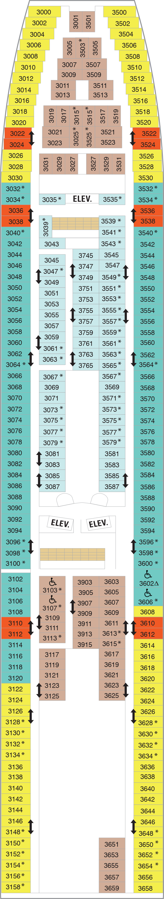 Grandeur of the Seas - Royal Caribbean International - Deck 3 (Deck Three)