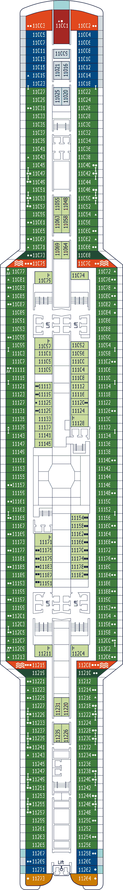 MSC Seaview - MSC Cruises - Deck 11 (BLACK SEA)