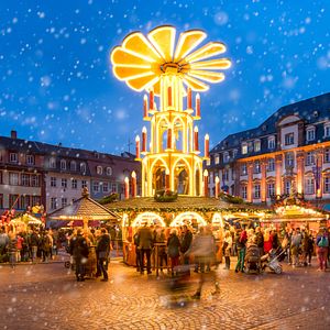Weihnachtsmarkt Panorama in Deutschland