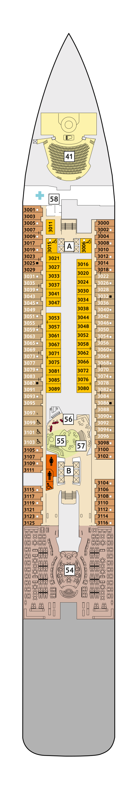 Mein Schiff 6 - TUI Cruises - Deck 3 (Atlantik)