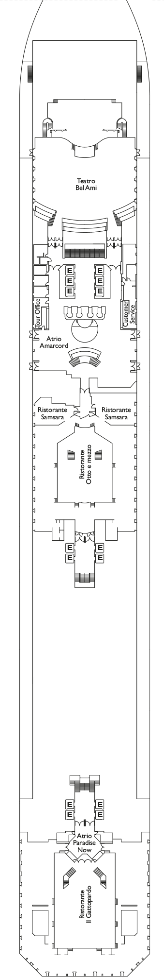 Costa Fascinosa - Costa Kreuzfahrten - Deck 3 (Gradisca)