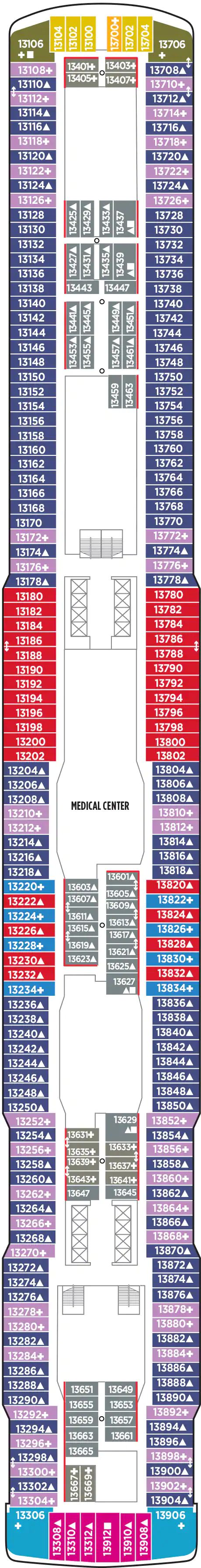 Norwegian Bliss - Norwegian Cruise Line - Deck 13 (Deck 13)